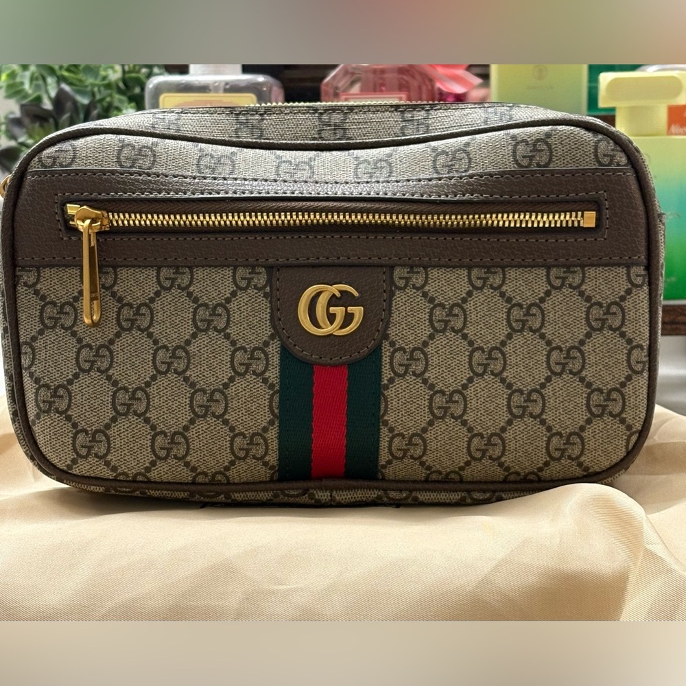 Gucci Ophidia Monogram Canvas Belt Bag